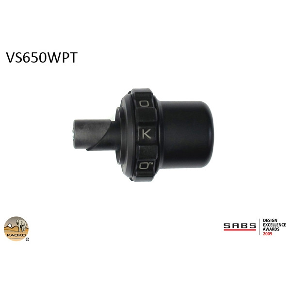 Kaoko Kaoko Throttle Stabilizer for the Suzuki DL650 V-Strom (all year models) without OEM handguards and with heated grips. For use with Pro-Taper handle bars (or 14mm ID aftermarket aluminium bars).